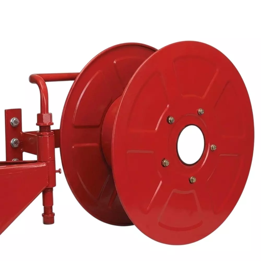 Agni-X Hose Reel Drum Red Mild Steel Round Shape Color Coating Manual Wall Mounted for Fire Fighting