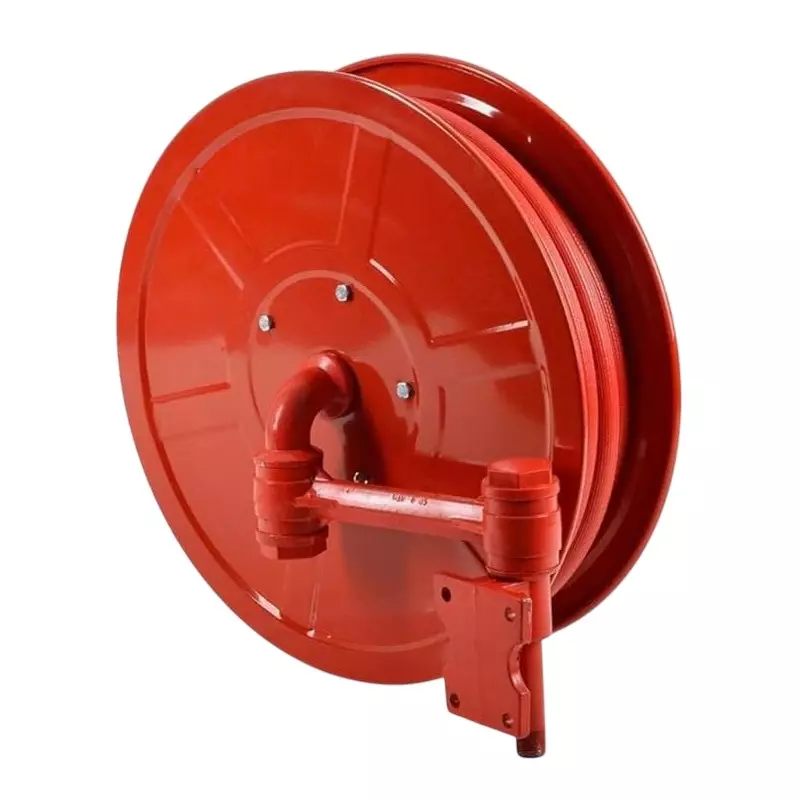 CHANDOK Fire Hose Reel Drum with 20 mm Dia. 30 m Hose and SS Heavy Duty Shut Off Nozzle