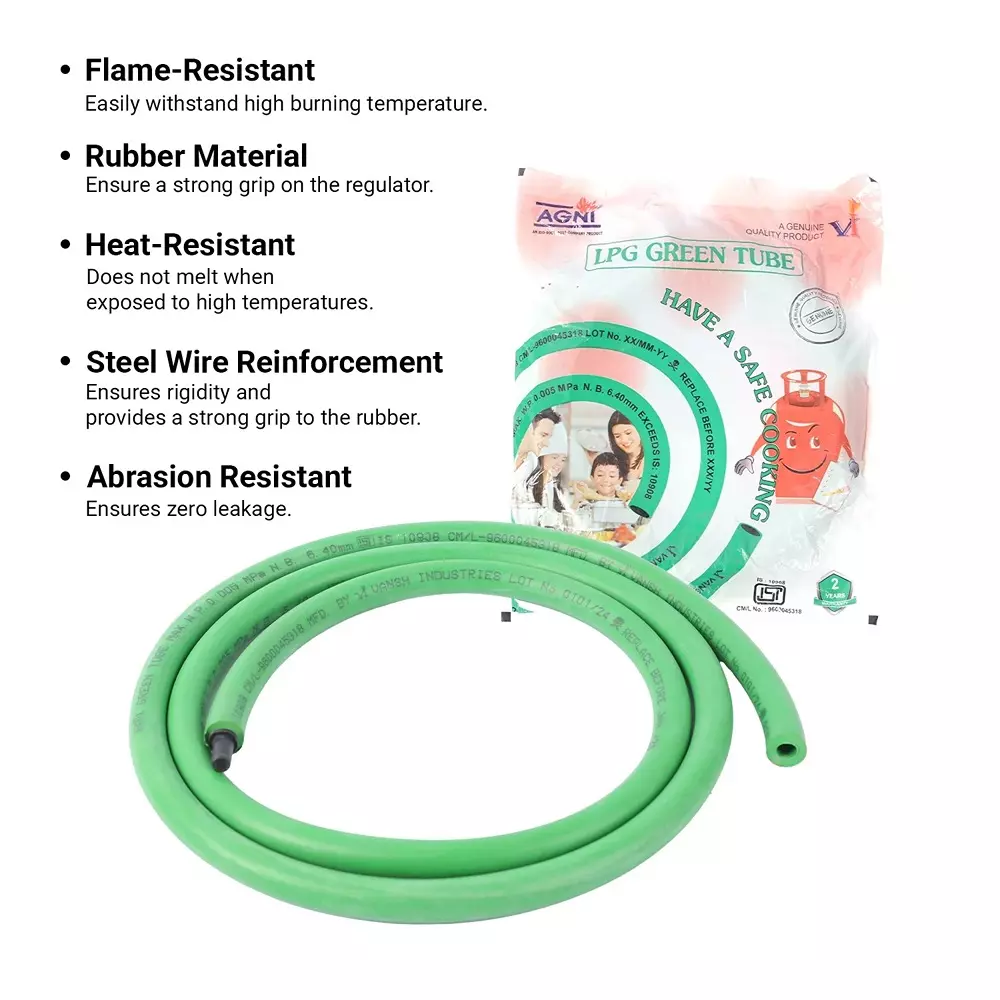 agni-heavy-duty-flexible-lpg-gas-hose-50-m-green-rubber-leak-proof-and-heat-resistance-with-5-year-manufacturer-warranty-vi-lh-11-50