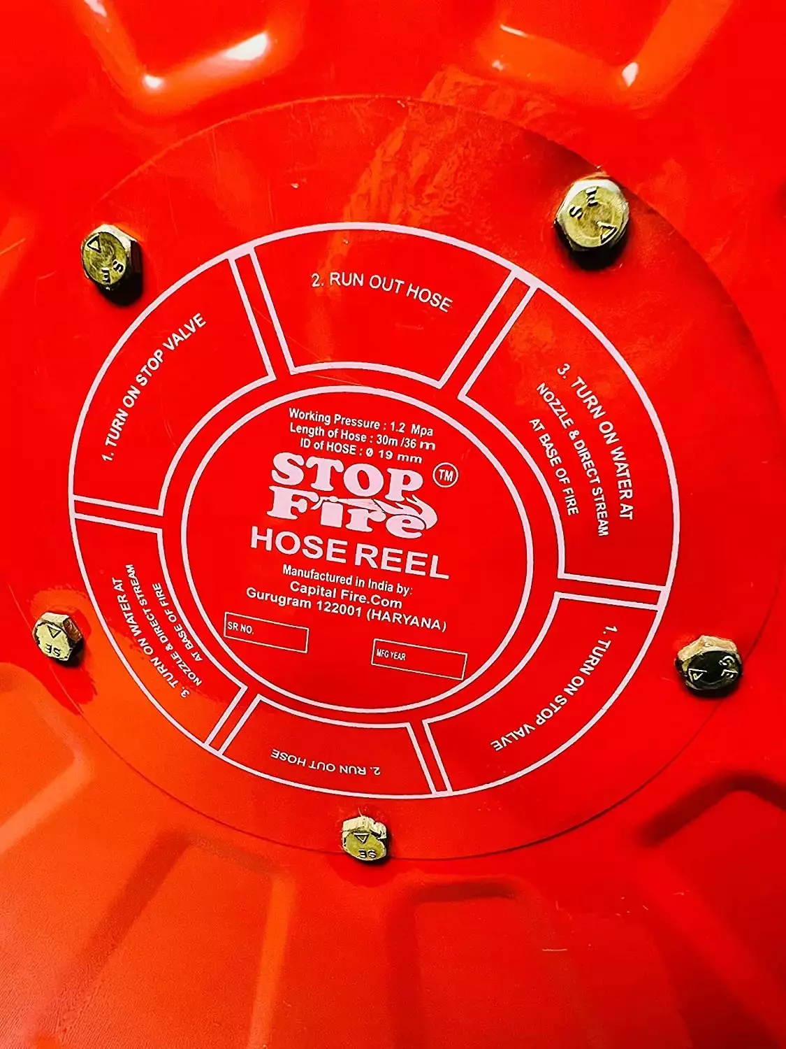 Stop Fire Red Malaysian Drum Complete Hose Reel 26 kg