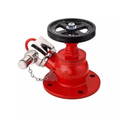Agni-X Landing Valve Red & Black Stainless Steel Color Coating Manual 1 Way 63 mm for Fire Hydrant System