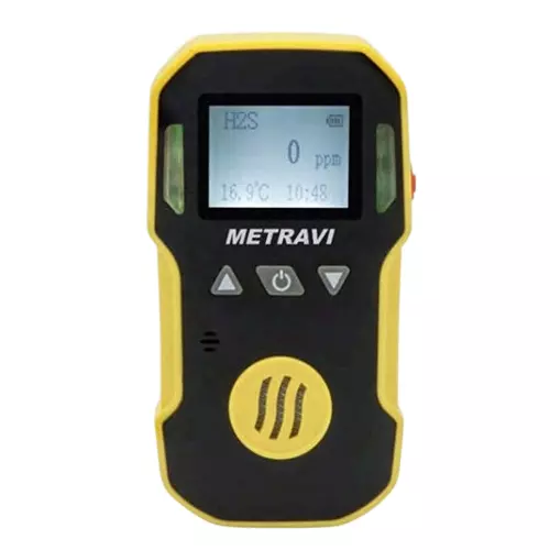 Metravi Portable Customised Single Gas Detector For Ethylene Oxide Gas 1.77 inch (44.95 mm) Backlit Display Range 0-100 ppm, GD-09-C2H4O-A