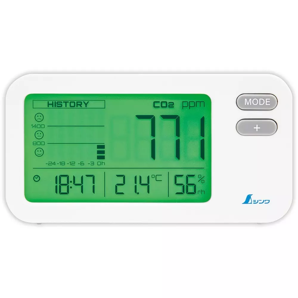 Shinwa Rules Digital Carbon Dioxide Concentration Meter 55x105x33 mm, 78977