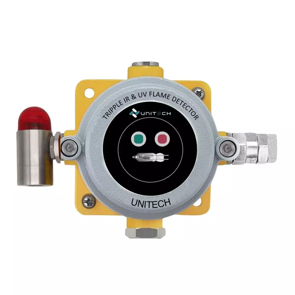 UNITECH Flame Detector - UV + Dual IR 24 V DC Wall & Pipe Mounting, UT-FD