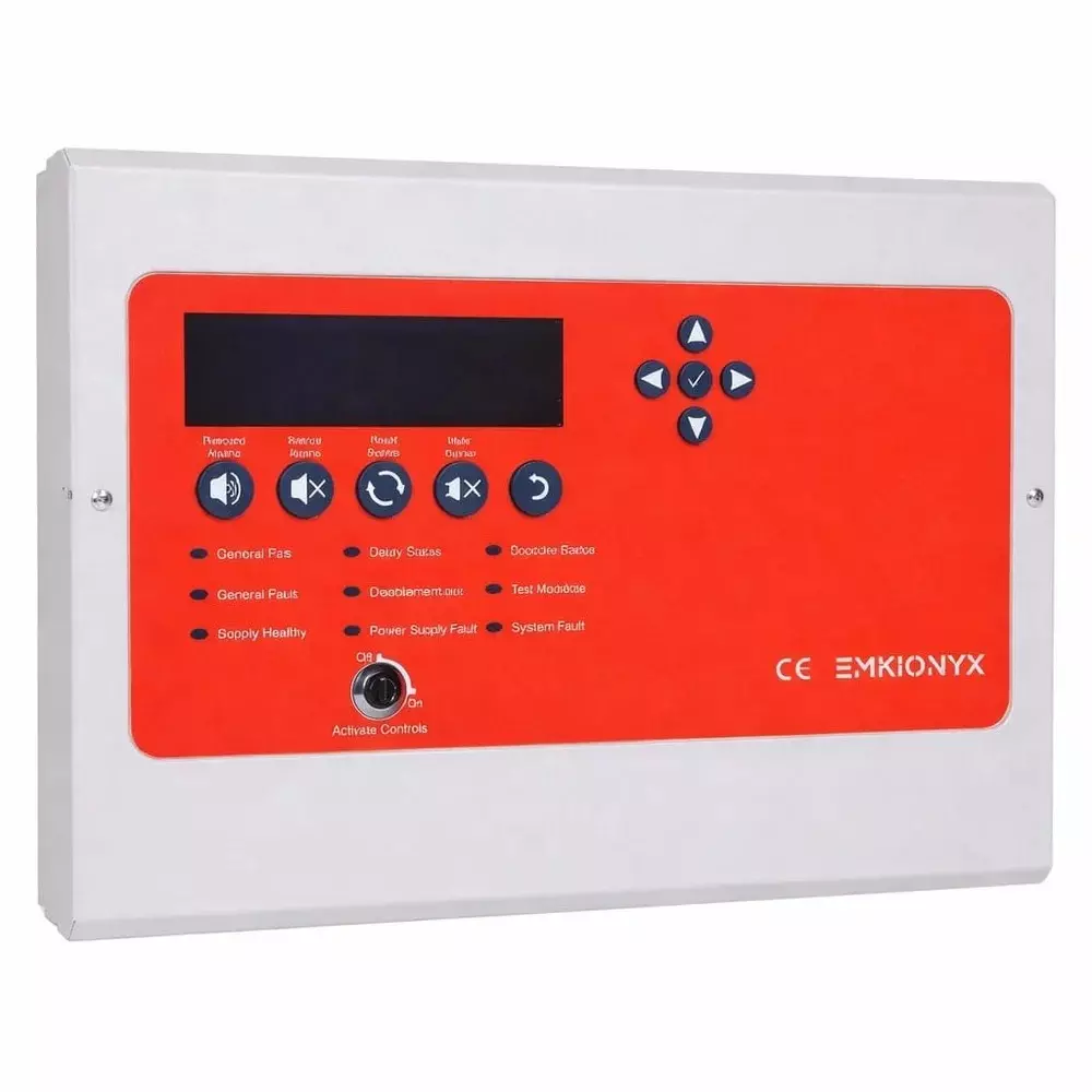 Emkionyx Four Loop Addressable Repeater Panel 230 V Graphic LCD 6 A Sealed Lead Acid Wall Mounted ABS Plastic, Xen-9001-301