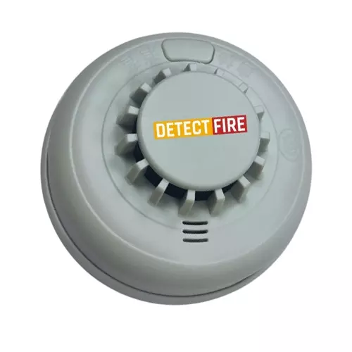 DETECT FIRE Standalone Smoke Detector Battery Operated 2 Wire Photoelectric Senser White 10-100 mA Current 50 Sqm Coverage