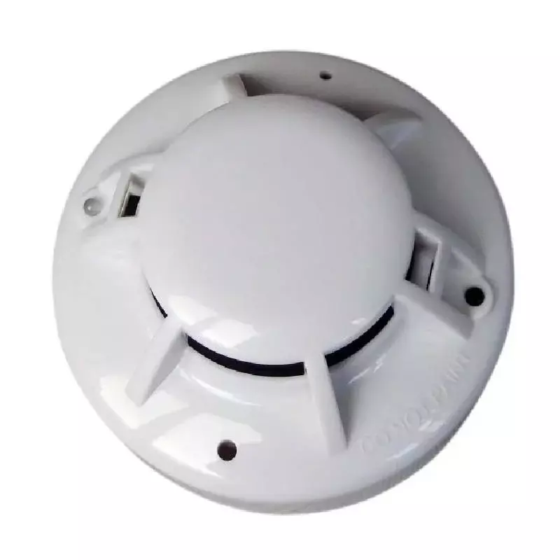 Agni Optical Smoke Detector 2 Wire Photoelectric Senser ABS White 10-100 mA Current 50 Sqm Coverage