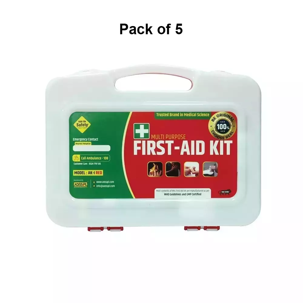 aosspl-first-aid-kit-gmp-certificate-for-5-persons-ak-i-red-pack-of-5