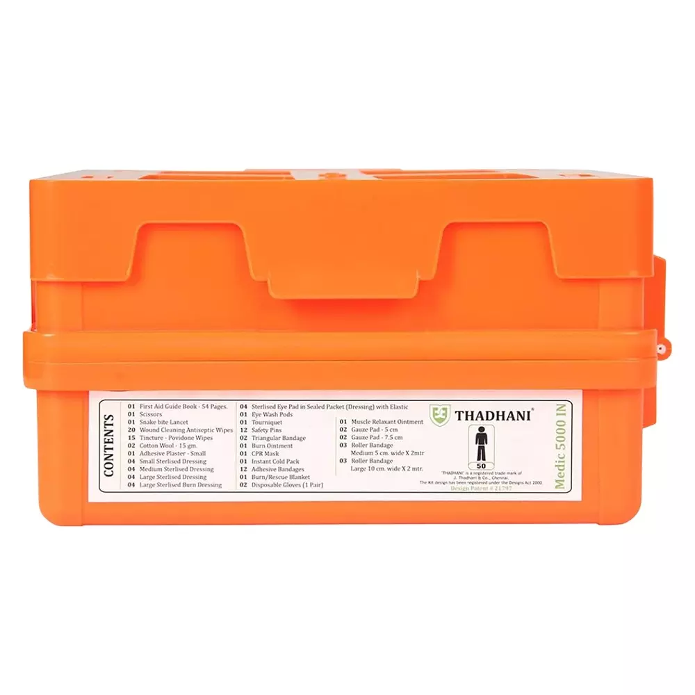 THADHANI MEDIC 5000 Series All-in-One First Aid Kit Box 32x22x13 cm, Orange