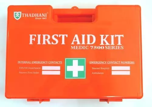 Thadani Orange Color First Aid Kit Box, 7500 Series