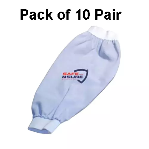 Safe N Sure Protective Arm Sleeve 508 mm (20 inch) Length Leather 190 mm (7.5 inch) Width Blue, SAS 12 (Pack of 10 Pair)