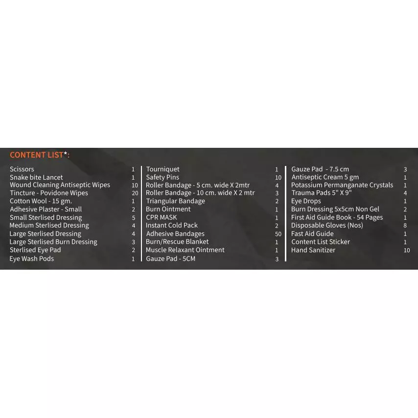 THADHANI MEDIC 7500 Series All-in-One First Aid Kit Box 38.5x27x13.8 cm, Orange