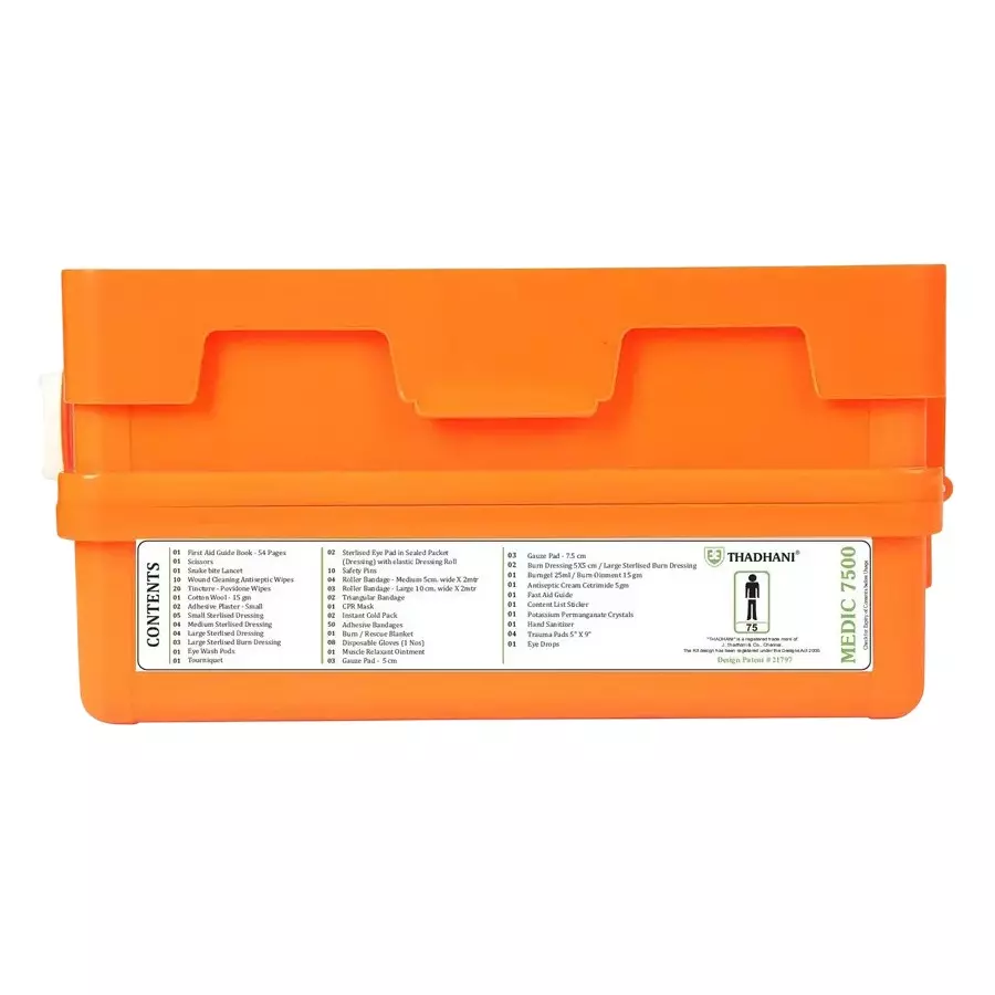 THADHANI MEDIC 7500 Series All-in-One First Aid Kit Box 38.5x27x13.8 cm, Orange