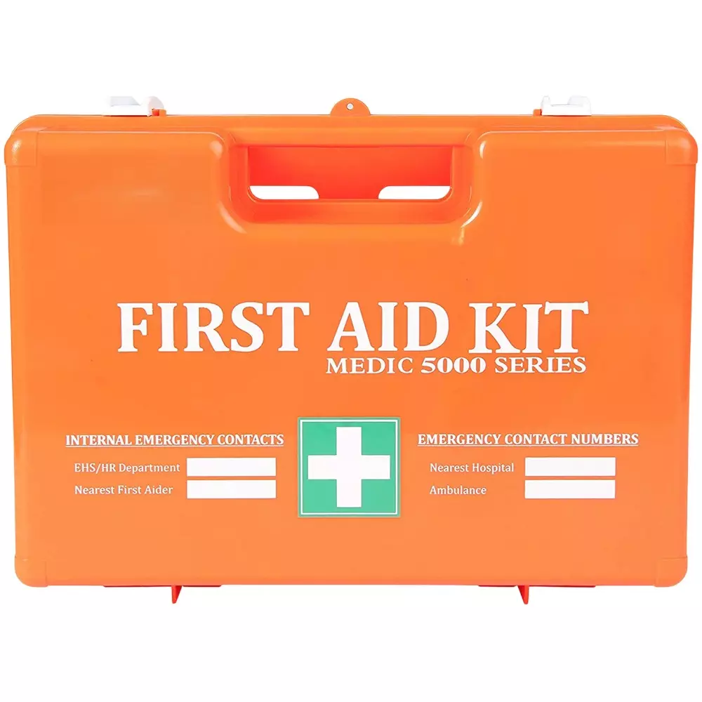 BLHS First Aid Kit Orange Wall Mounting High Grade PVC ABS Plastic for 50 Person