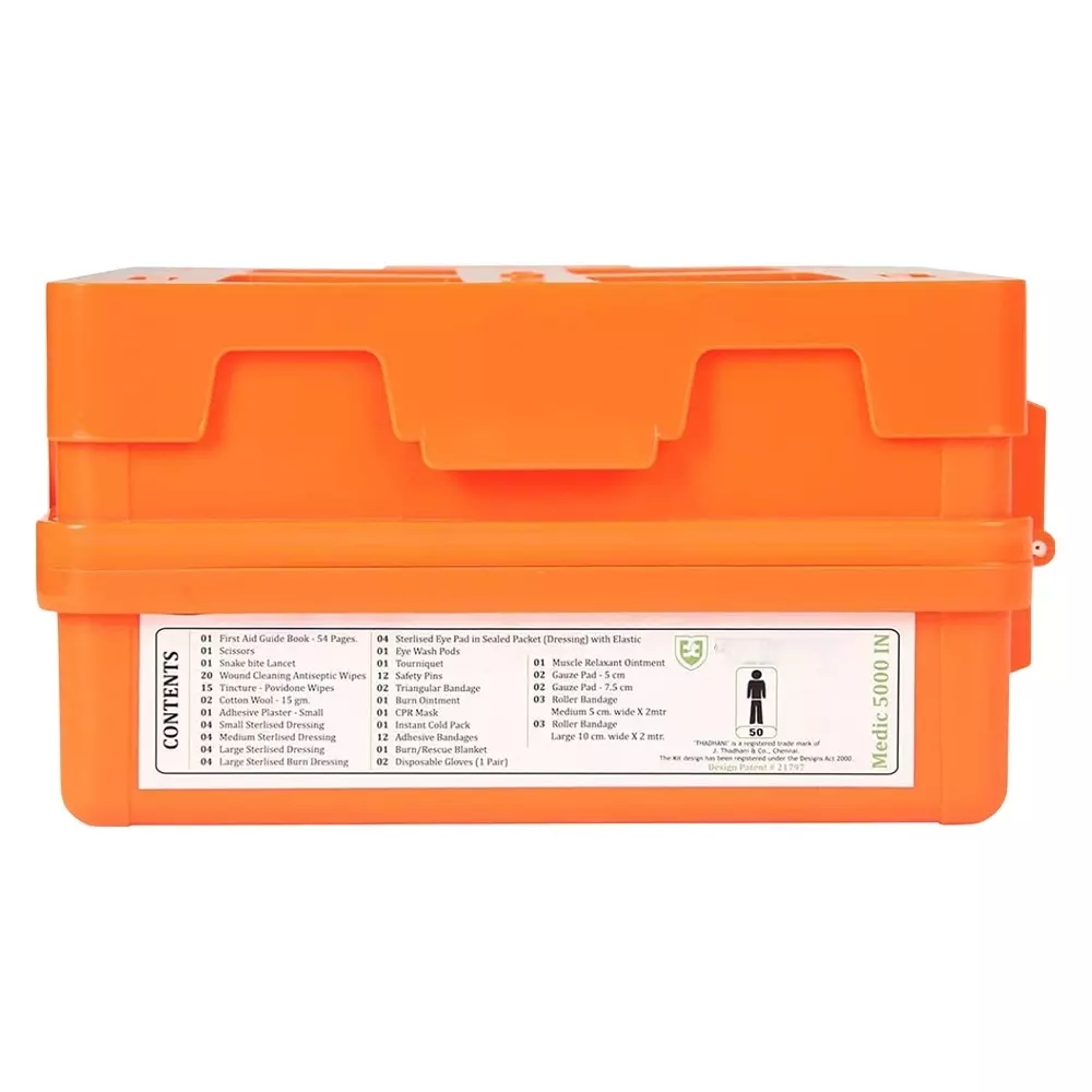 BLHS First Aid Kit Orange Wall Mounting High Grade PVC ABS Plastic for 50 Person