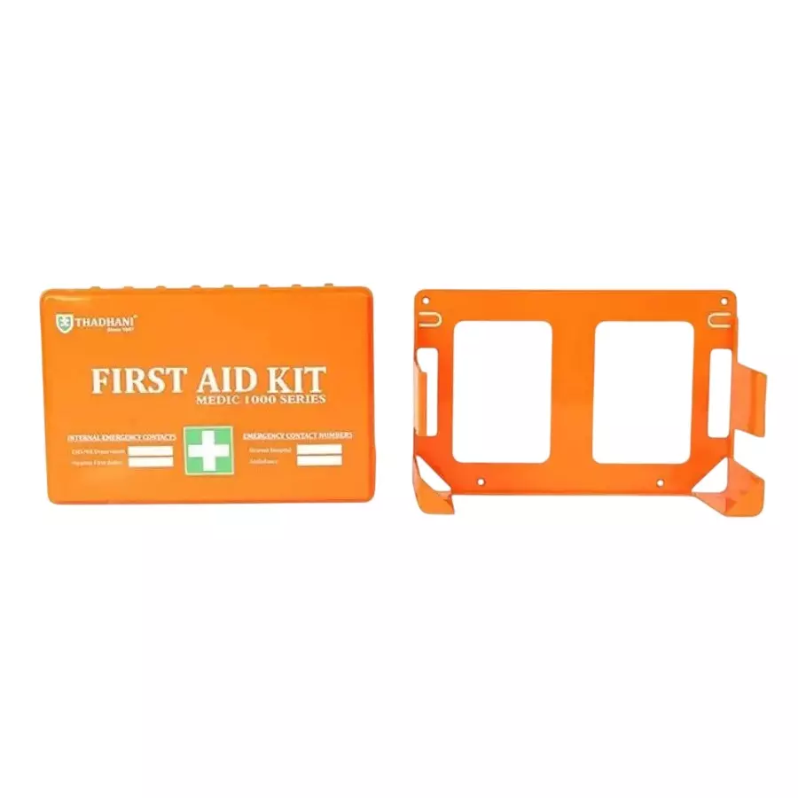 BLHS First Aid Kit Orange Wall Mounting High Grade PVC ABS Plastic for 10 Persons