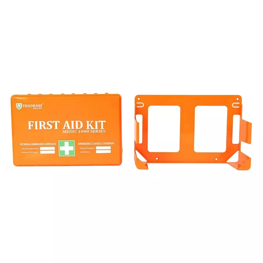 THADHANI MEDIC 1000 Series All-in-One First Aid Kit Box 20x20x6 cm, Orange