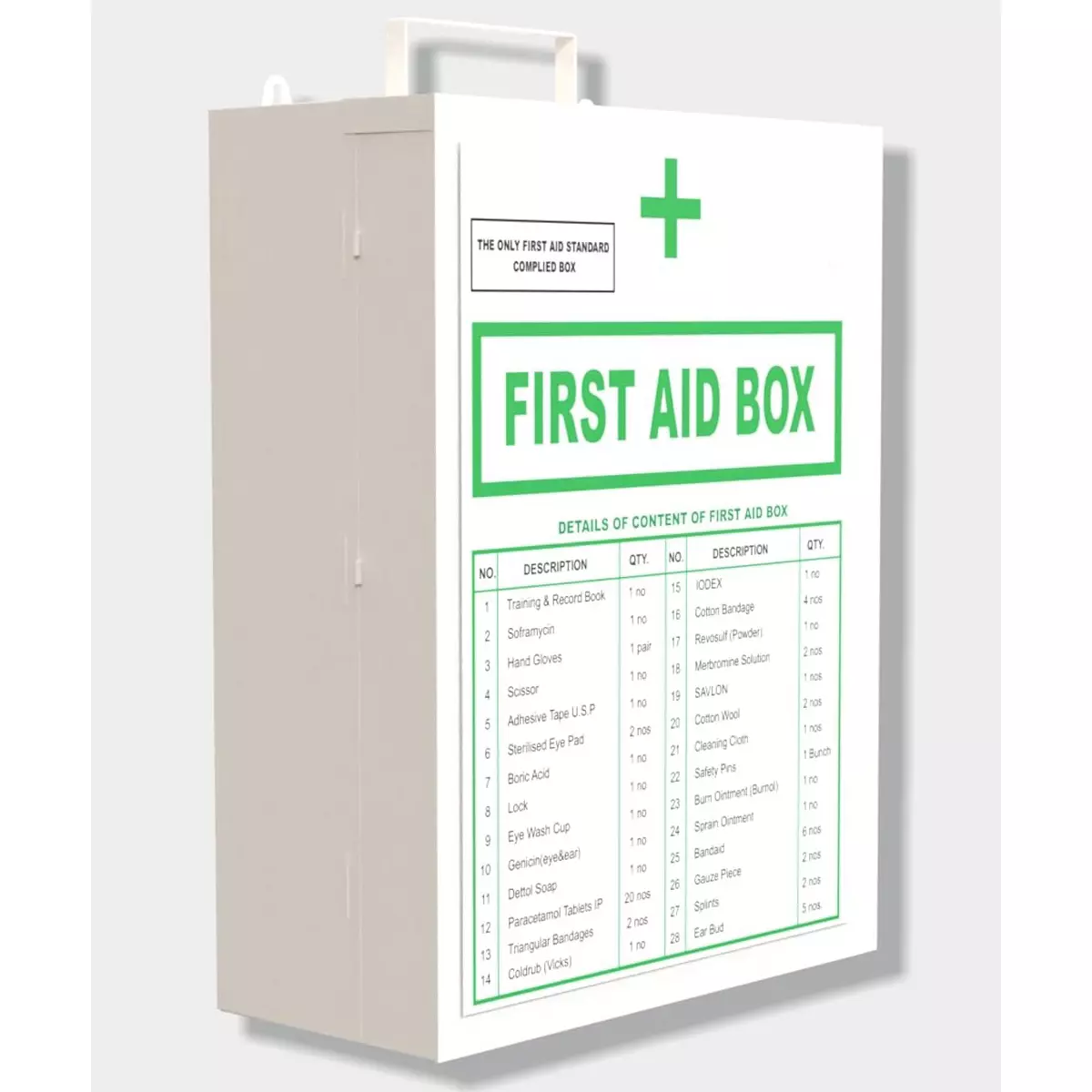 Telly Essentials Industrial First Aid Box Wall Mountable Metal Body, TSSPL- FAB 03