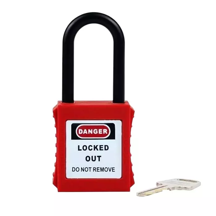 Asian Loto OSHA Safety Padlock with Di-electric Shackle Different Key 38–40 mm Size, ALC-OLPN-D (Pack of 50)