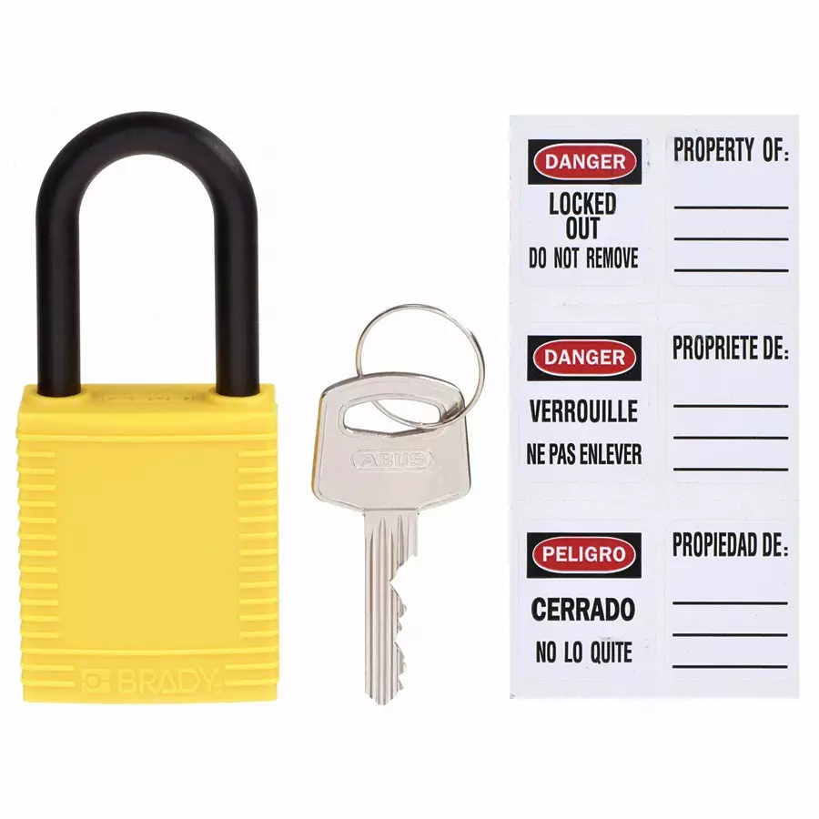 brady-lockout-padlock-with-6-keys-nylon-yellow-39n245-pack-of-6-pcs