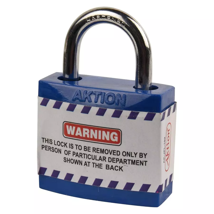 AKTION Short Shackle Blue Safety Lockout Station Padlock with 3 Keys, AK-JPL-102 (Pack of 5 Pcs)