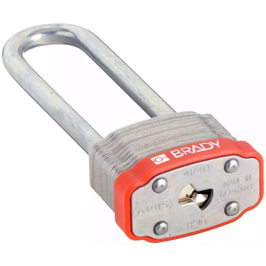 brady-keyed-padlock-with-6-keys-steel-red-39n361