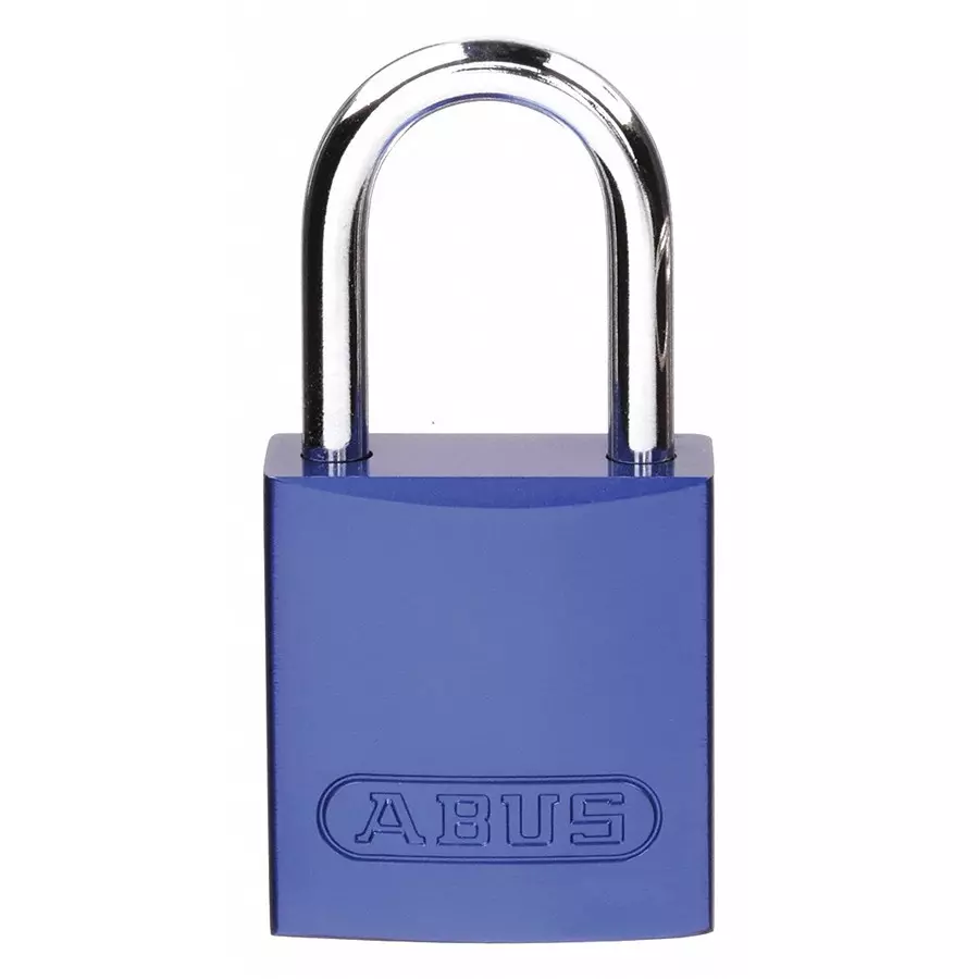 BRADY Lockout Padlock with 12 Keys Aluminum Blue, 24UY45
