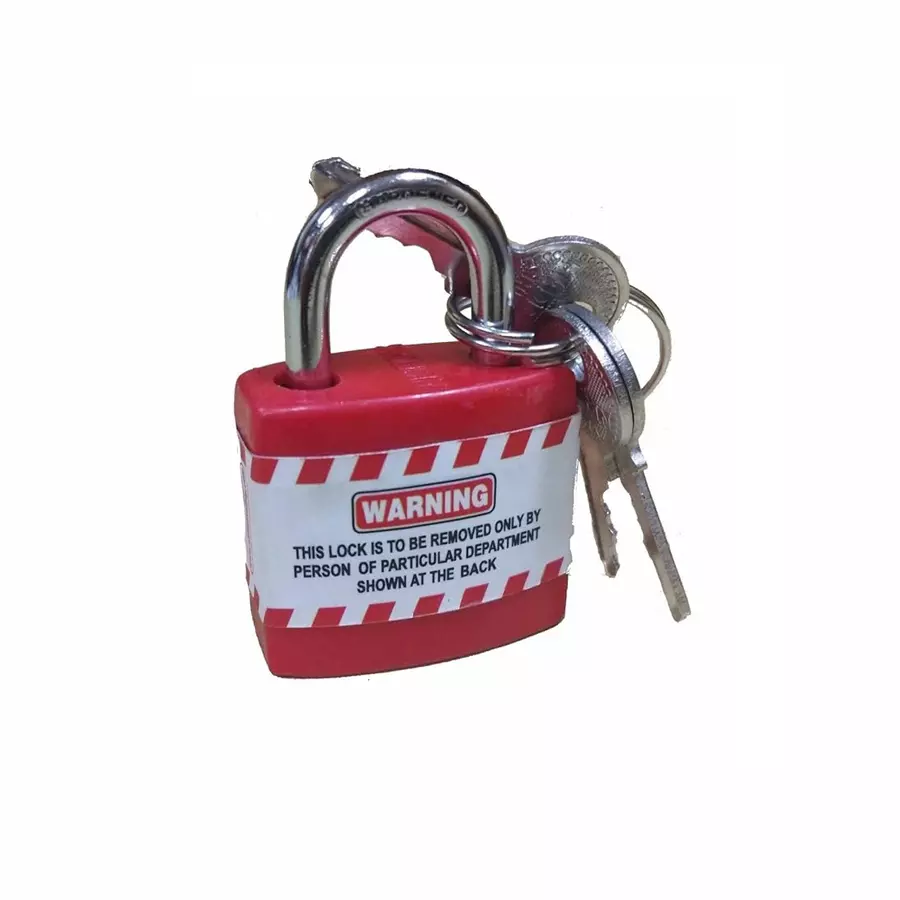 AKTION Regular Shackle Red Safety Lockout Station Padlock with 3 Keys, AK-JPL-103 (Pack of 5 Pcs)