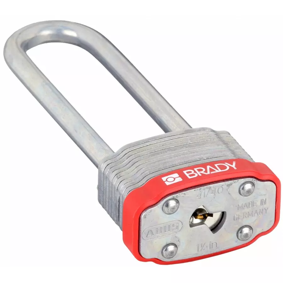 brady-keyed-padlock-with-6-keys-steel-red-39n337