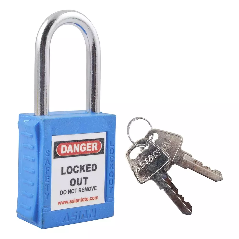 Asian Loto OSHA Safety Padlock with Metallic Shackle Different Key 38–40 mm Size, ALC-OLPL-D (Pack of 10)