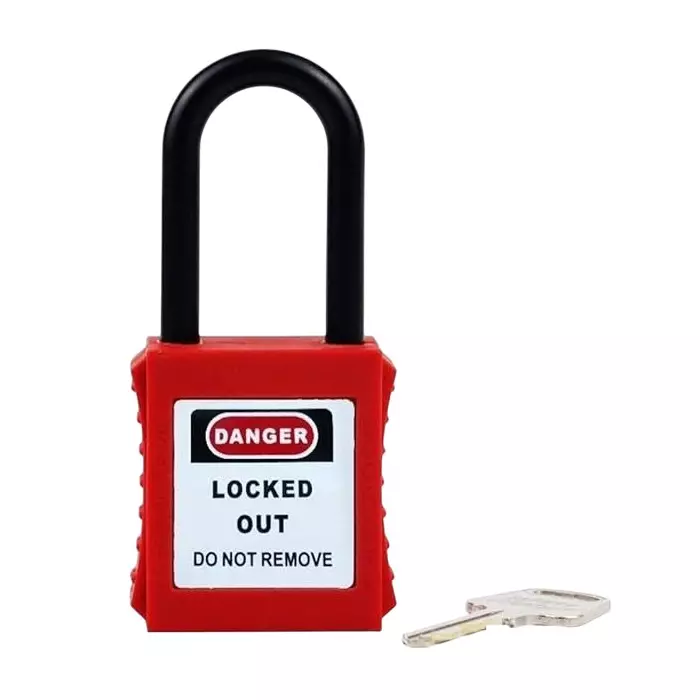 Asian Loto OSHA Safety Padlock with Di-electric Shackle Different Key 38–40 mm Size, ALC-OLPN-D (Pack of 10)