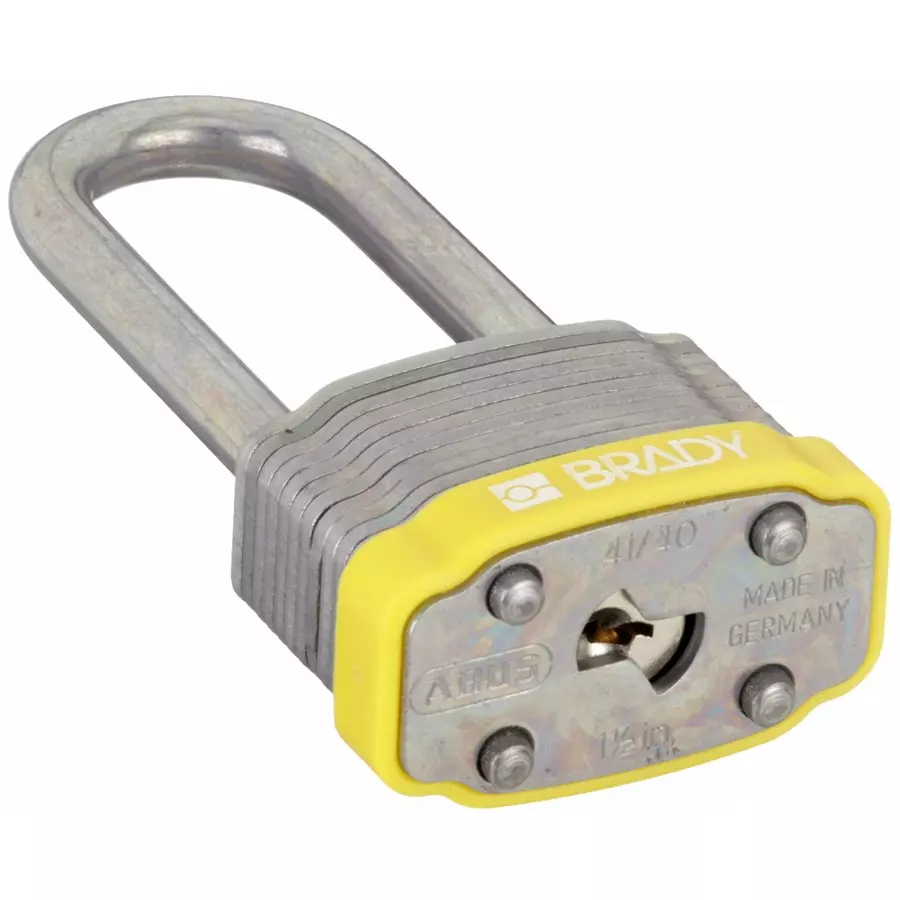 brady-keyed-padlock-with-3-keys-steel-yellow-39n323