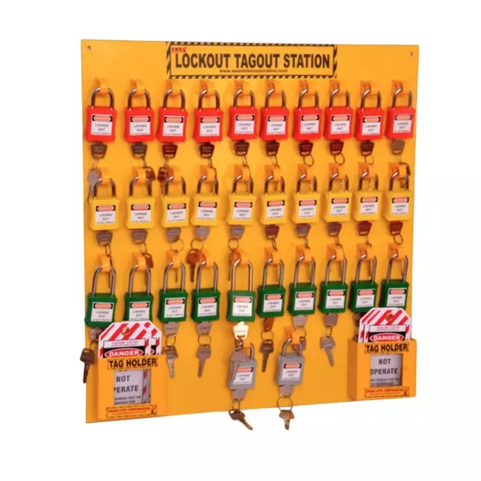 Asian Loto Lockout Tagout Safety Open Padlock Station With Material, ALC-PSK