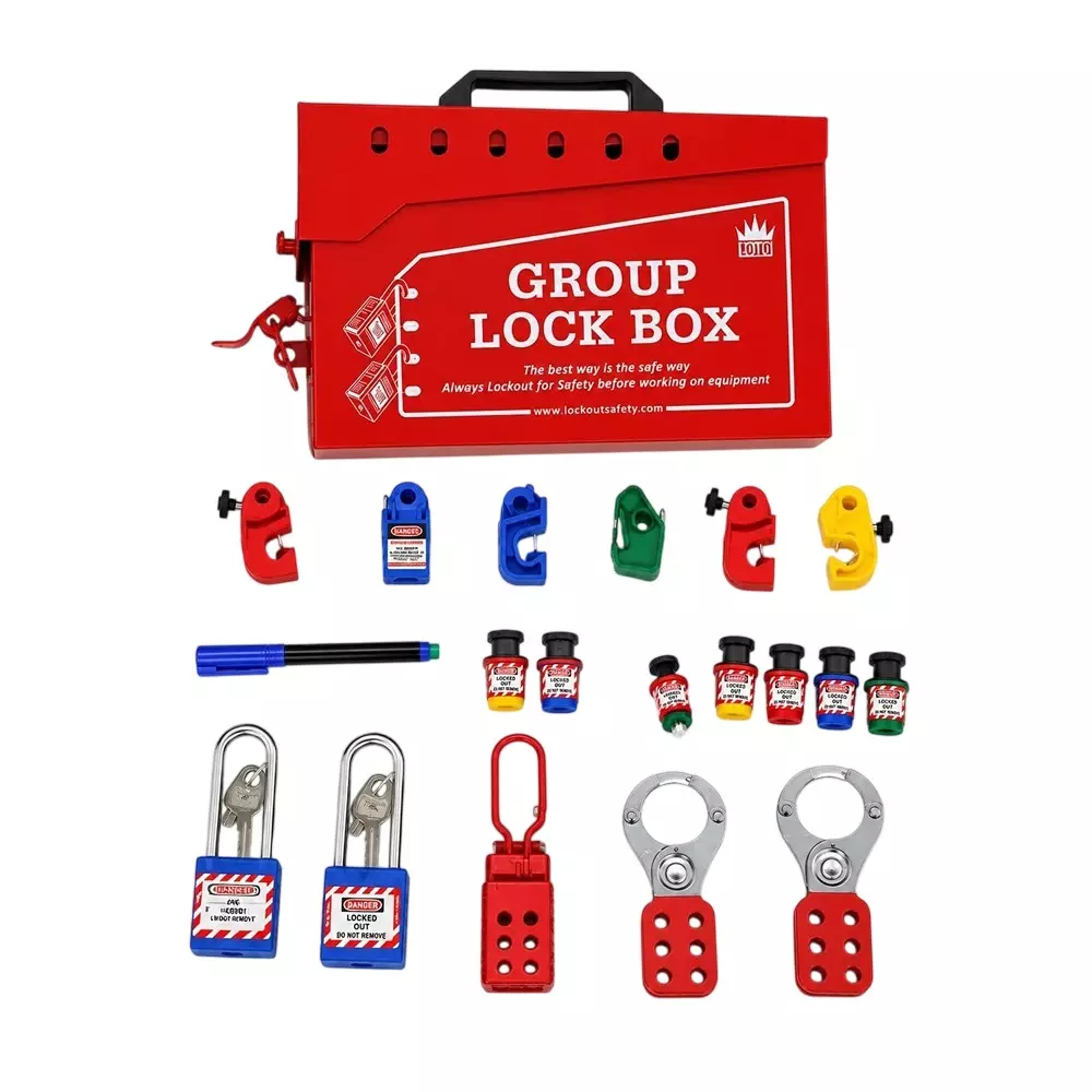GENERIC Electrical Group Lockout Tagout (Loto) Safety Kit 25x11.2x18.5 cm Metal Assorted Color for Industrial Use