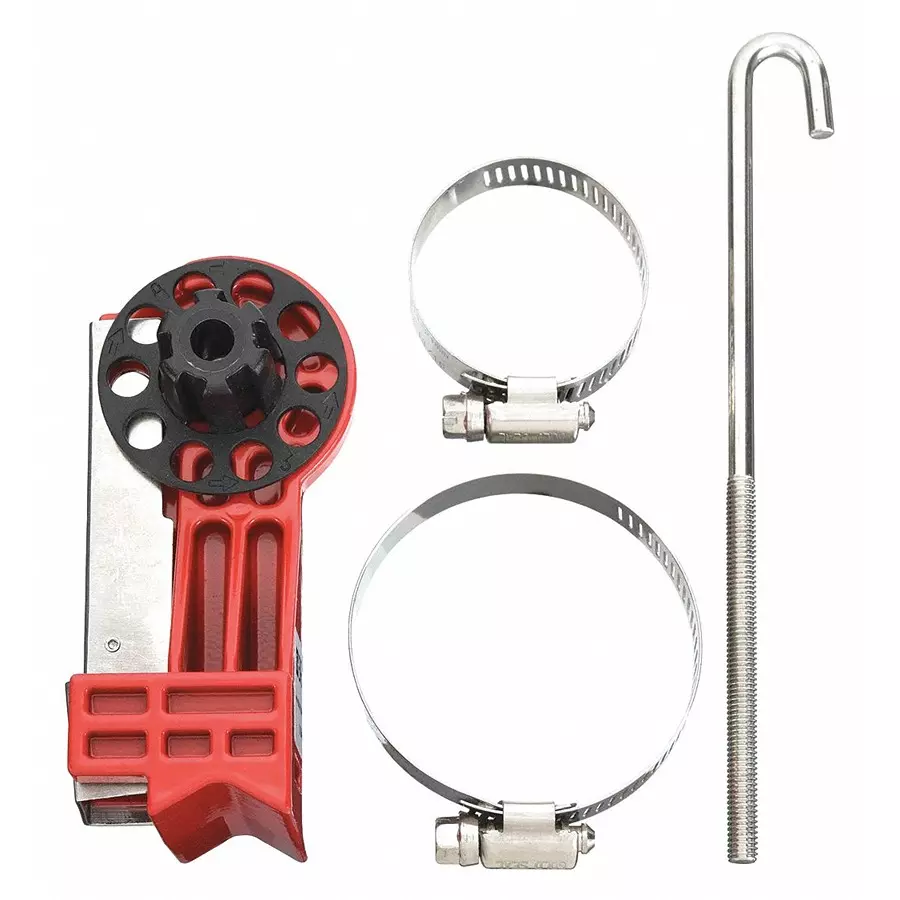 BRADY Permanent Mount 5/16 inch Ball Valve Lockout, 44ZL09