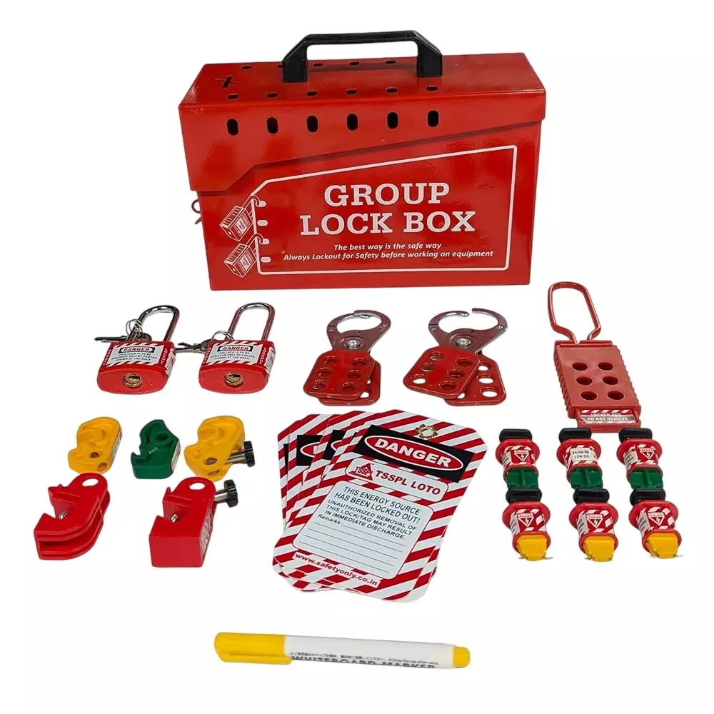 GENERIC 13-Hole Group Lockout Tagout (Loto) Safety Kit ‎26x11.2x18.5 cm Metal Assorted Color for Industrial Use