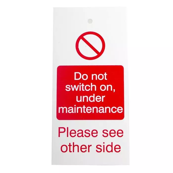 RS PRO 1 x 'Do Not Switch On' Lockout Tag Model No 7924502 Bag of 10 Pcs