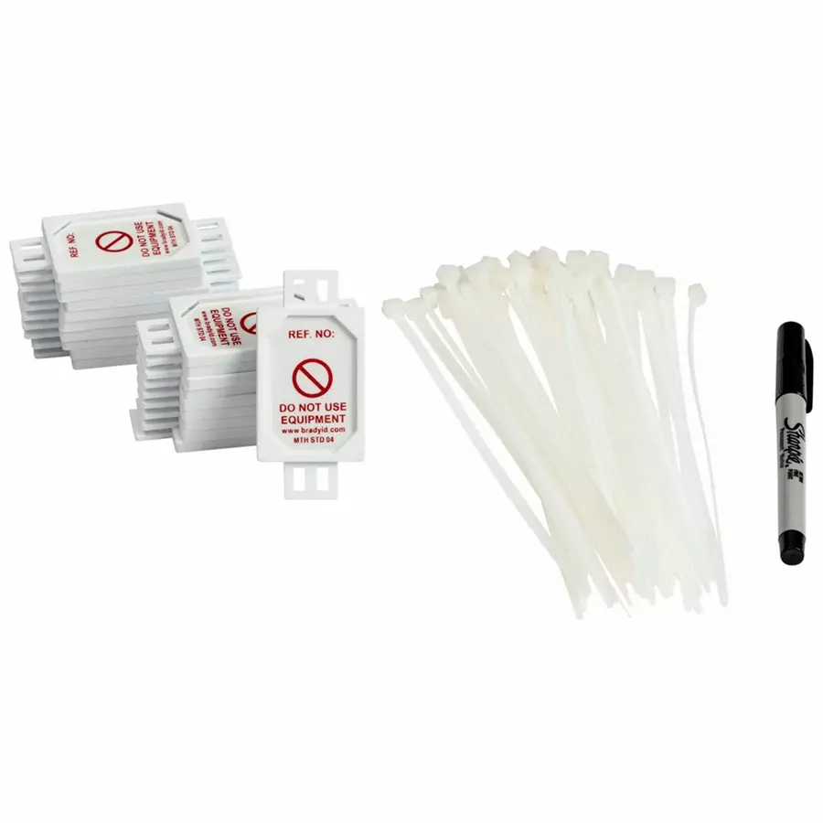 BRADY Inspection Received Tag 1 1/2 inch Red & White, 3GAM6 (Pack of 20)
