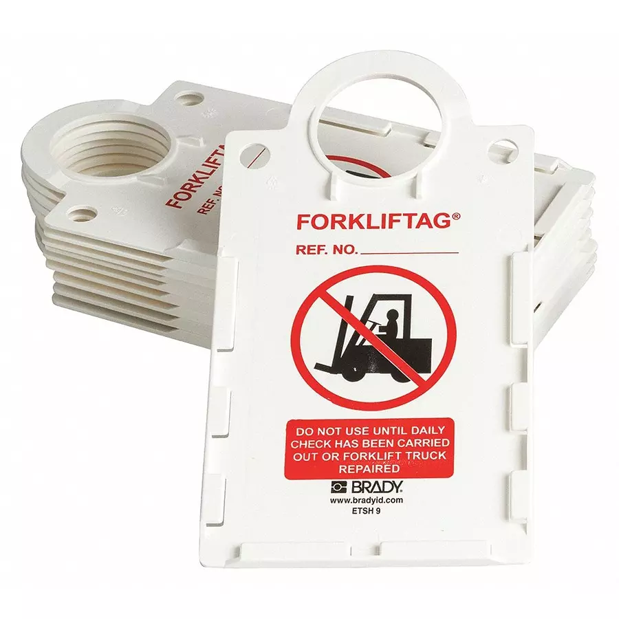 BRADY Tag Holder forkliftag Plastic English Language, 3GAK2