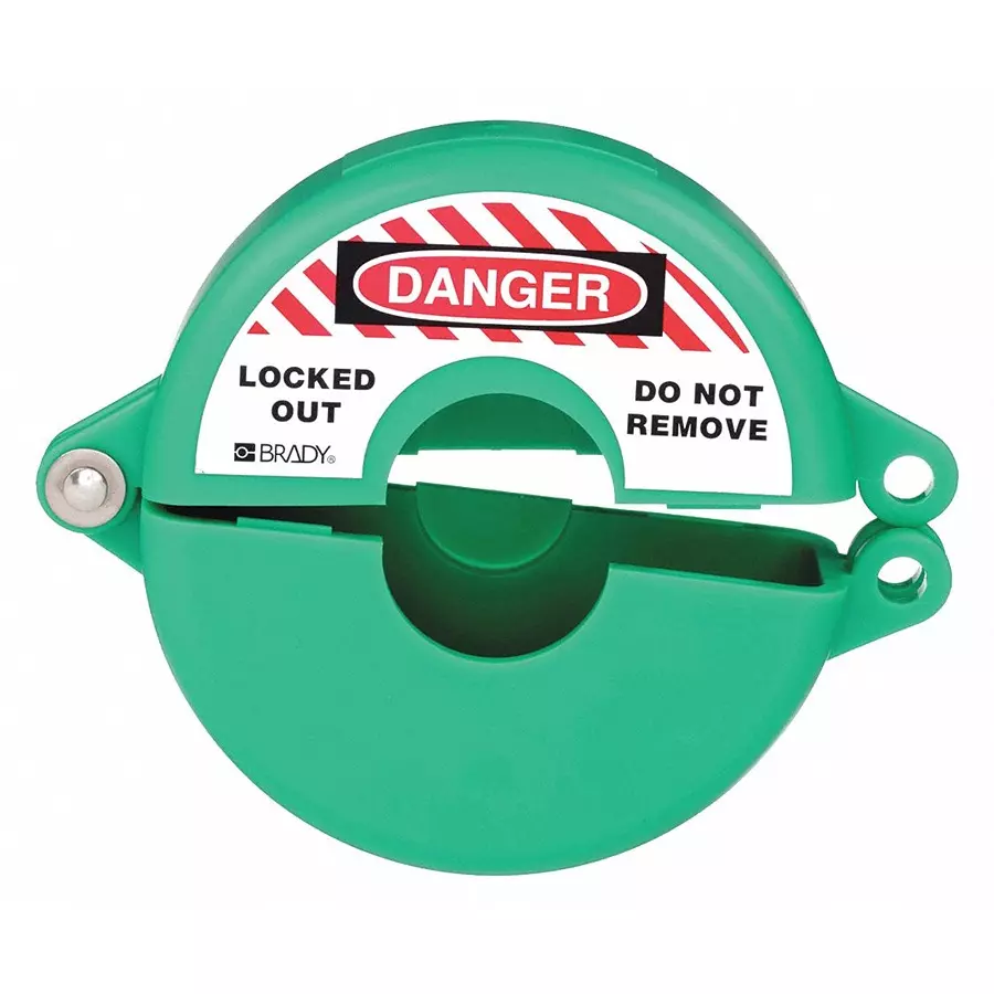 BRADY Gate Valve Lockout Hinged for 2 1/2 inch Max Hand Wheel Dia, 15Y677