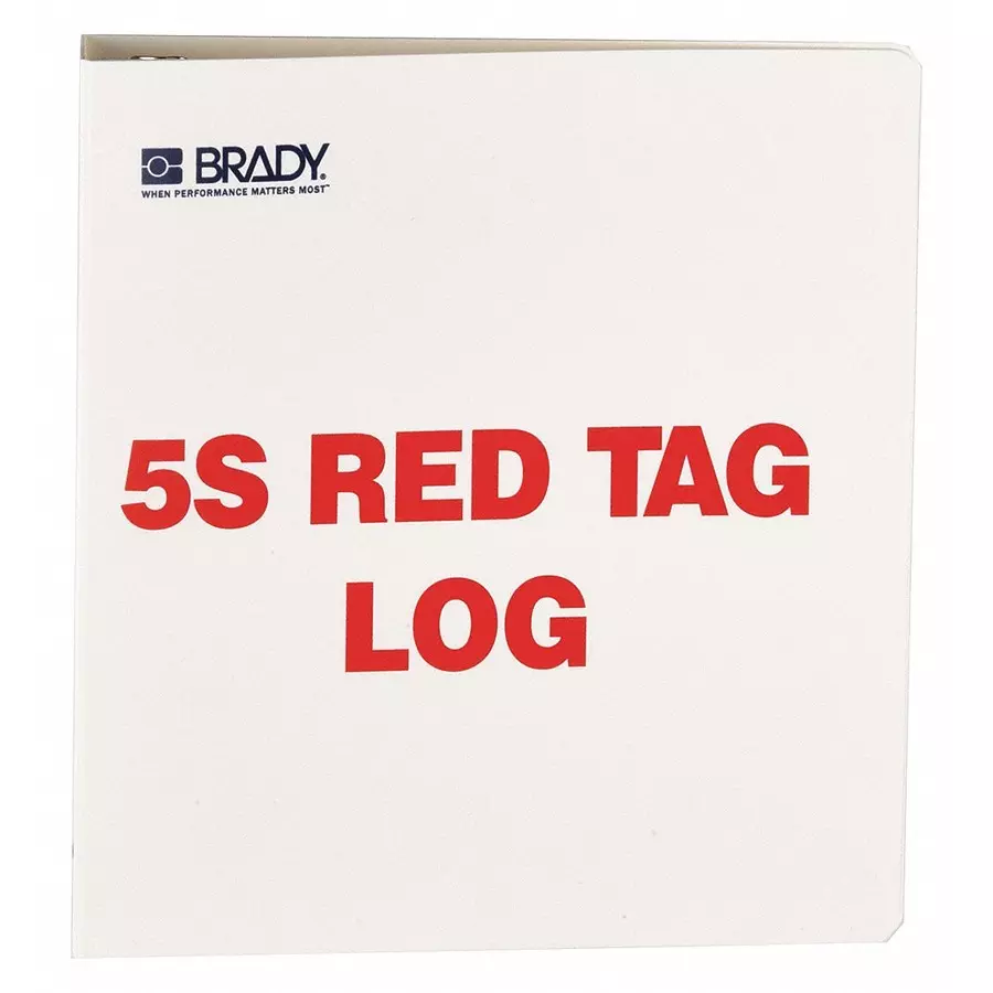 BRADY Polyethylene Tag Binder 5S Red 11x11 inch, 41F344