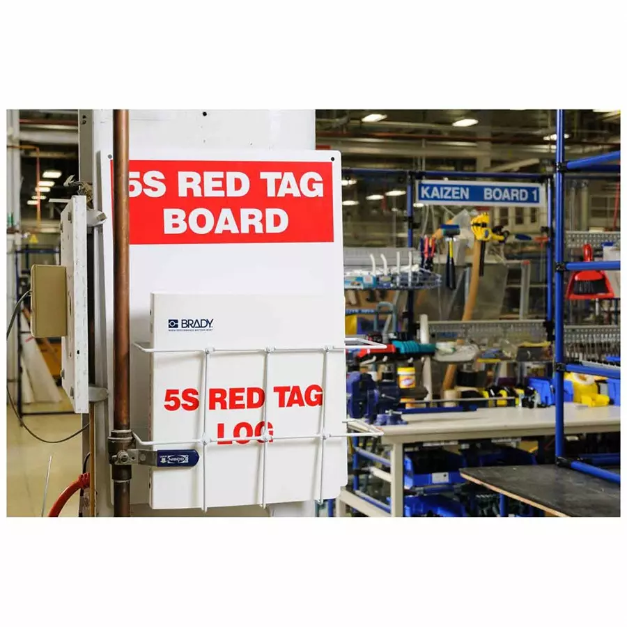 BRADY Polyethylene Tag Binder 5S Red 11x11 inch, 41F344