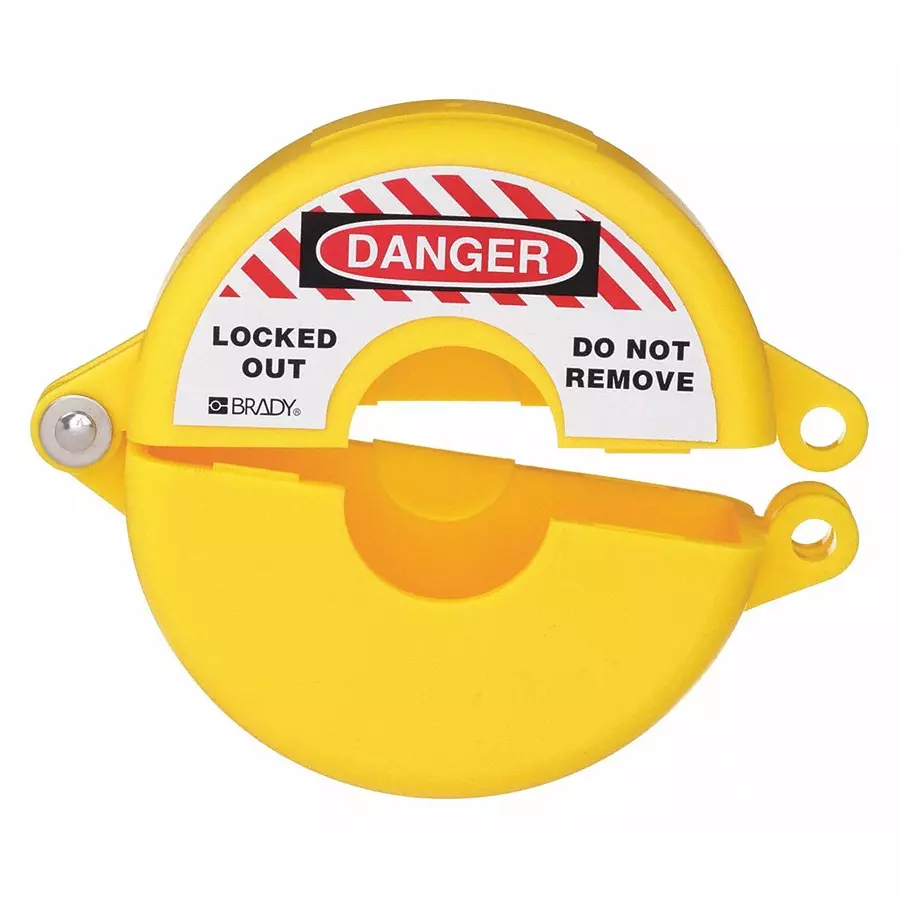 BRADY Gate Valve Lockout Hinged for 2 1/2 inch Max Hand Wheel Dia, 15Y672