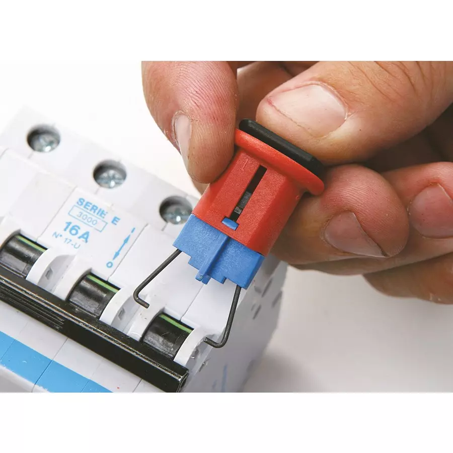 BRADY Pin-In 9/32 inch Circuit Breaker Lockout, 3WNX9 (Pack of 6)