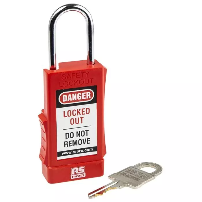 Buy RS PRO 1-Lock Steel Safety Lockout, 5mm Shackle Model No 1751185 from Industrybuying.com