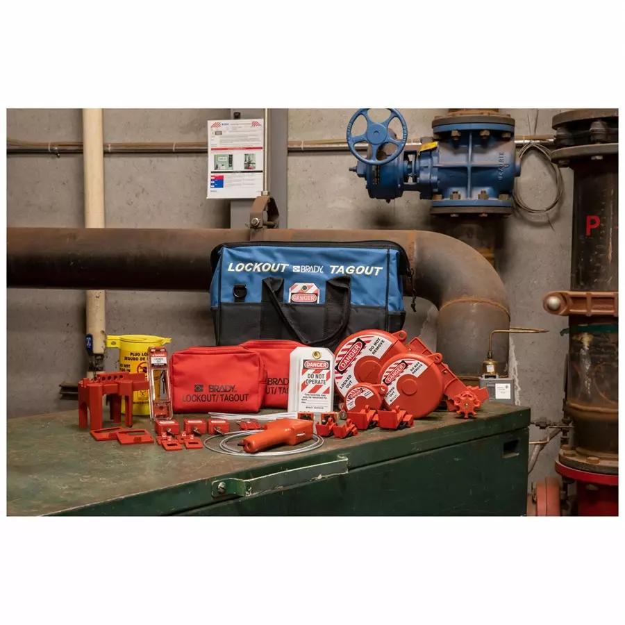 BRADY Blue Valve Lockout Kit Keyed Different Padlocks,, 799YU8