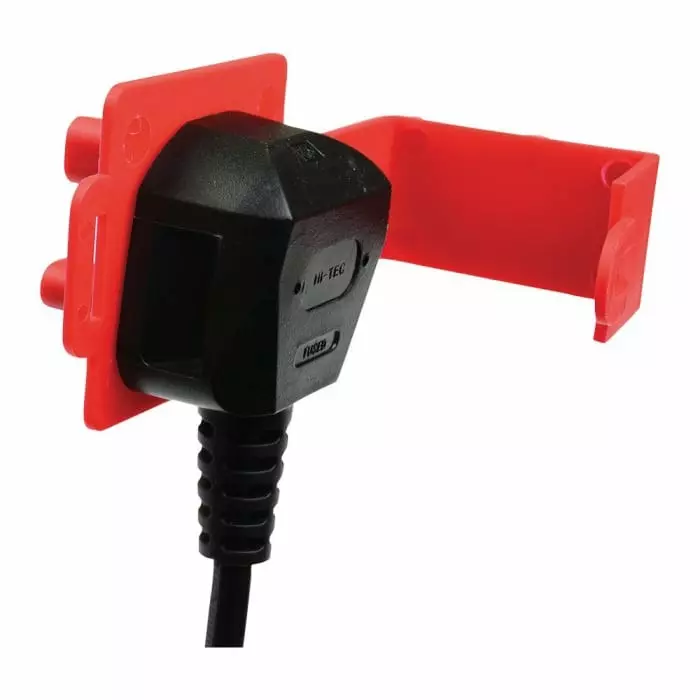 Martindale Red 1-Lock PP Padlockable Power Outlet Locking System 6 mm Shackle, PL13
