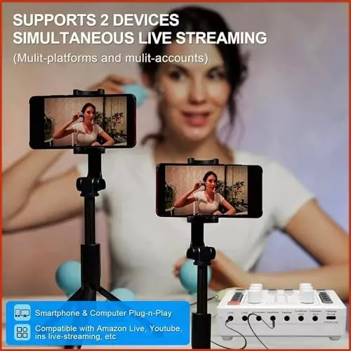 amicisound-audio-interface-dj-mixer-live-sound-card-effects-voice-changer-for-streaming-podcast-gaming-1xmini-audio-n