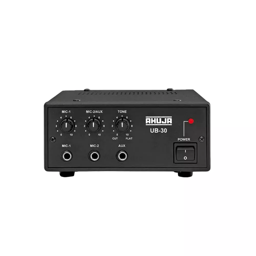 Ahuja PA Mixer Amplifier 30 W RMS Max., 25W RMS at 10% THD Output Power, UB-30M