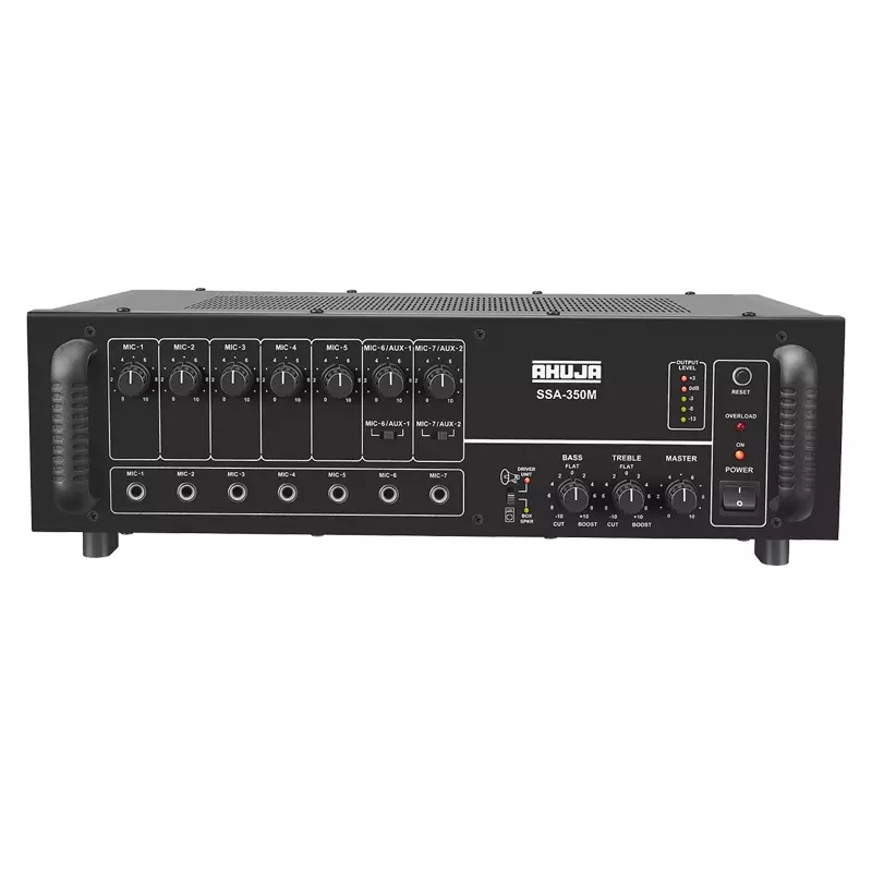 Ahuja PA Mixer Amplifier 450 W Max., 350 W RMS at 10% THD, 320 W RMS at 5% THD, 300 W RMS at 2% THD Output Power, SSA-350M